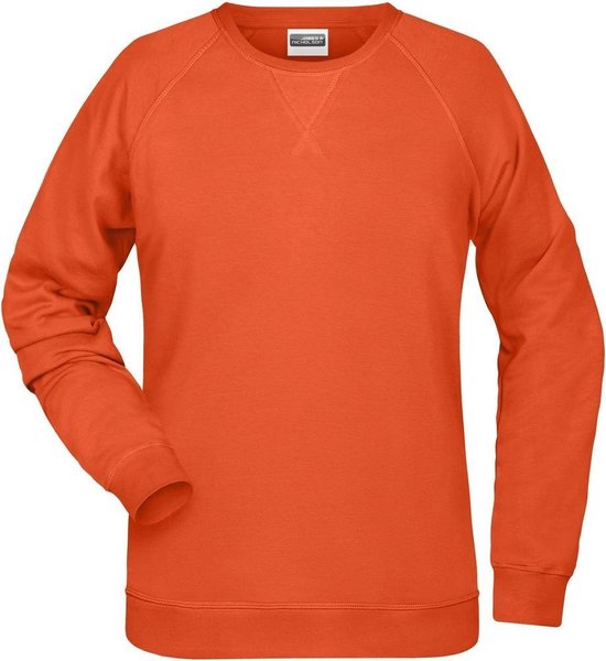 James and Nicholson Dames/dames Raglan Sweatshirt met lange mouwen (Oranje)