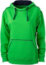 James and Nicholson Vrouwen/dames Lifestyle Hoodie (Groen/Zwaar)