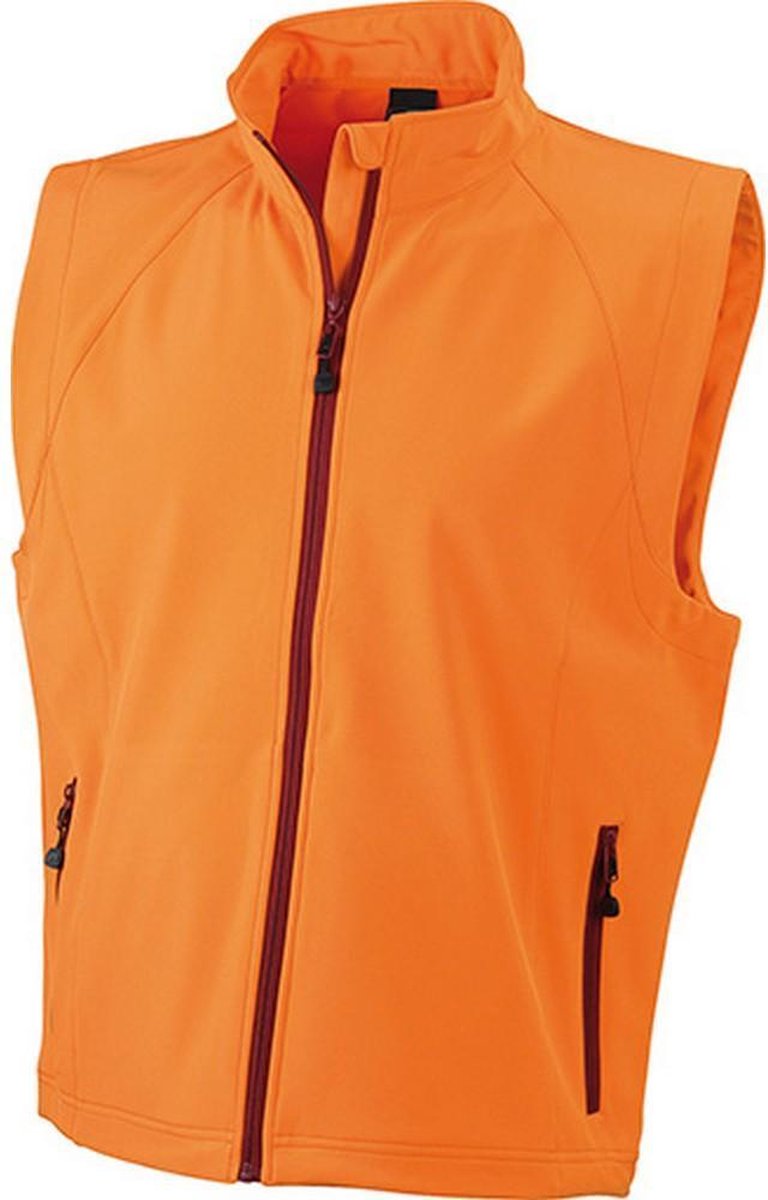 James and Nicholson Heren Softshell Vest (Oranje)