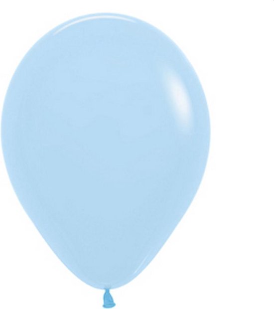 Amscan Sempertex Pastel Matte Latex Ballonnen (Pakket van 50) (Blauw)