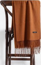 Luxe Cashmere Herfst / Winter Sjaal - Stola - Cape – Omslagdoek - Shawl - Pashmina | Honing - Roest Bruin - Brique