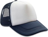 Result Headwear Heren Kern Detroit 1/2 Mesh Truckers Cap (Marine / Wit)