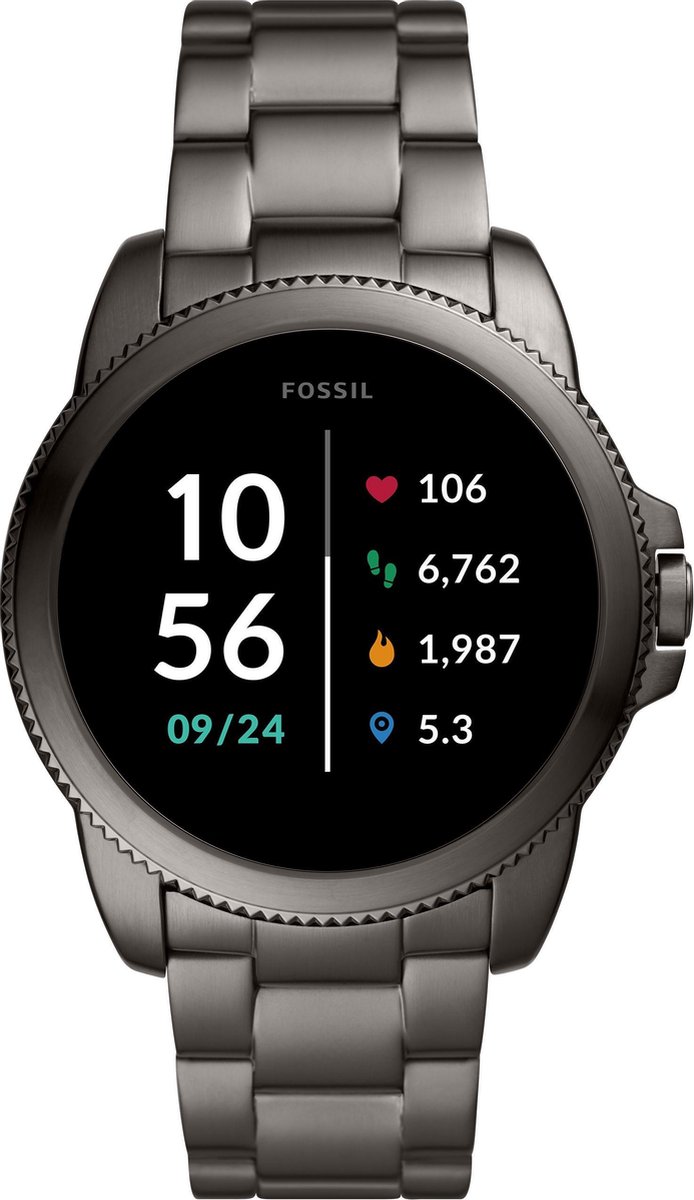 Fossil Gen 5E FTW4049 Heren Smartwatch - 44 mm - Grijs
