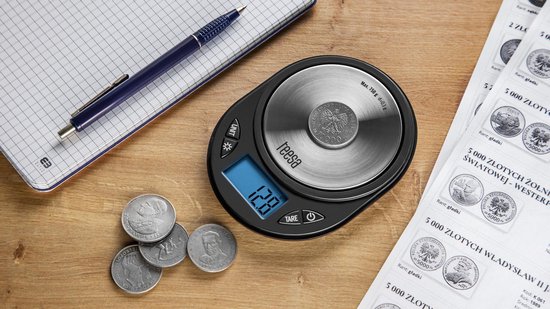 Teesa TSA0807 - Balance numérique de précision, acier inoxydable / noir