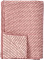 Klippan Velvet roze- wollen ledikantdeken 90x130cm