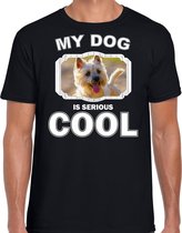 Cairn terrier honden t-shirt my dog is serious cool zwart - heren - Cairn terriers liefhebber cadeau shirt L