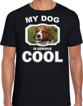 Kooiker honden t-shirt my dog is serious cool zwart - heren - Kooikerhondjes liefhebber cadeau shirt XL