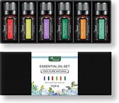 Natural 100% Pure Plant | Etherische Oliën 6 x 10ML | Essential Oil Giftset | Geschikt voor Aroma diffusers, Sauna en Bad | Therapeutische basis | Essentiële olie set | De perfecte Mix