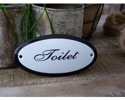 Emaille Deurbordje Ovaal \'toilet\'