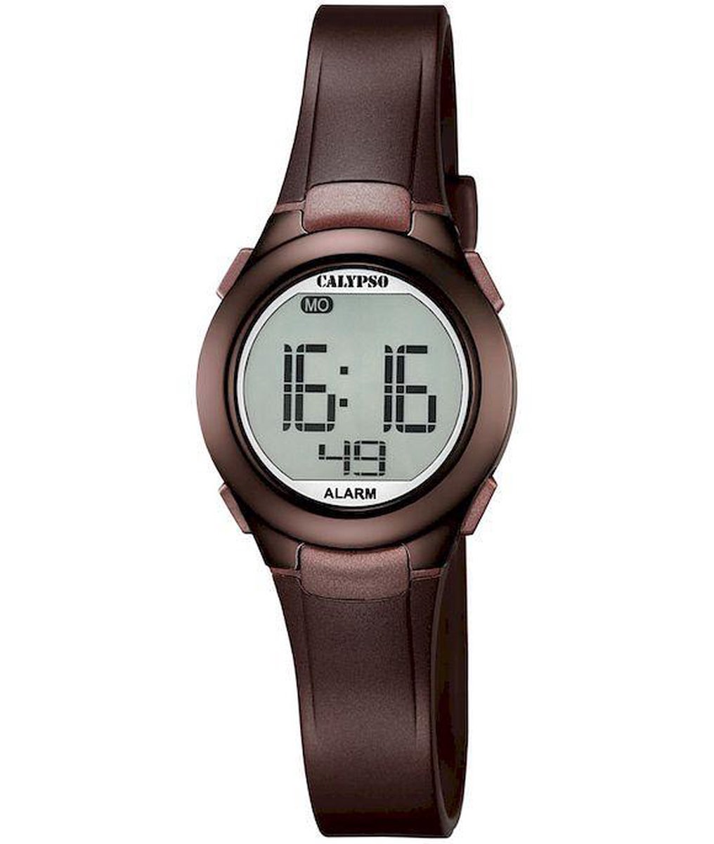 Calypso K5677/6 digitaal horloge 28 mm 100 meter bruin/ bronskleur