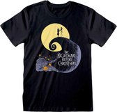 Nightmare Before Christmas - Silhouette  Unisex T-Shirt Zwart