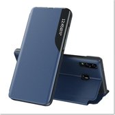 Smart View Window Flip Cover met Magneetsluiting voor Galaxy A40 - Marineblauw