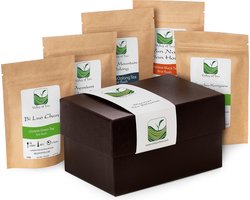 Theeliefhebbers Geschenkdoos Ontdekken Losse Thee - Luxe Losbladige Theeen - Specialiteits Theeën Cadeaumandje - Luxe Gourmet Thee Assortiment Sampler - Thee Staaltjes