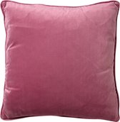 Dutch Decor FINN - Kussenhoes 45x45 cm - velvet - effen kleur - Heather Rose - roze - met rits