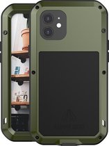 Apple iPhone 12 hoes - Love Mei - Metalen extreme protection case - Groen - GSM Hoes - Telefoonhoes Geschikt Voor: Apple iPhone 12