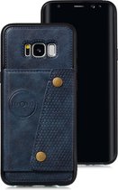 Samsung Galaxy S8 Card Case | Hoogwaardig PU Leren Hoesje | Kaarthouder | Telefoonhoesje | Blauw