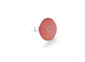 2 Love it Mandala Roodroze - Ring - Verstelbaar in maat - Doorsnee 20 mm - Rood - Roze - Wit - Zilverkleurig