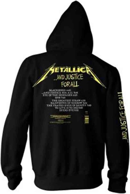 Sweat à capuche/pull Metallica - S- And Justice For All Tracks Zwart