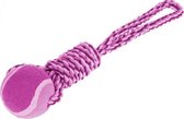 Dog Toy Hondentouw Met Bal 32 Cm Nylon Roze