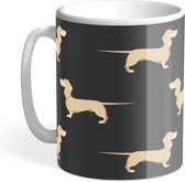 Hound & Herringbone - Mug Designer Teckel Crème - Tasse Designer Teckel Crème