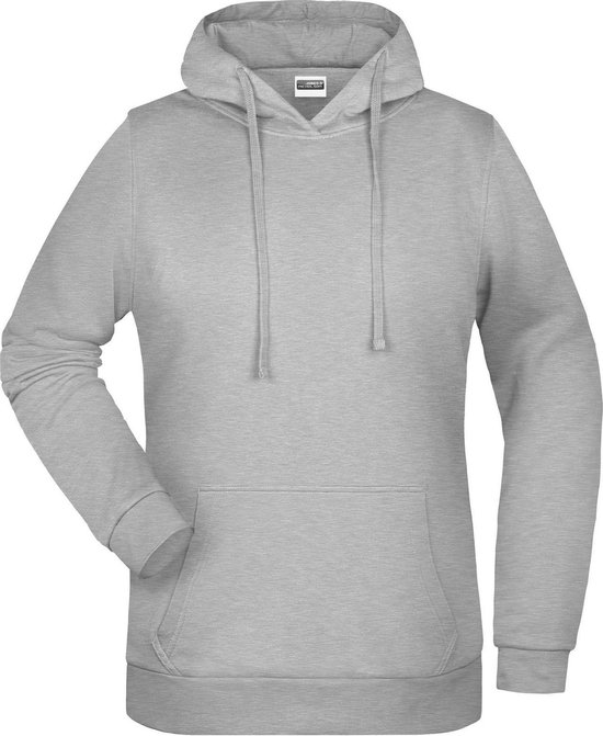 James And Nicholson Sweat à capuche Basic femmes / dames (Grey Heather)