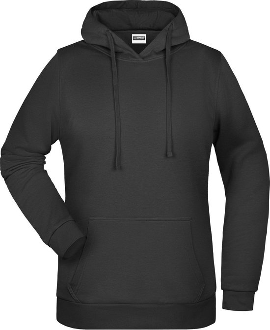 James And Nicholson Vrouwen/dames Basic Hoodie (Zwart)