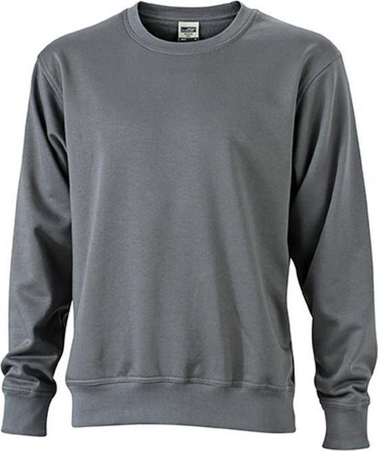 James and Nicholson Uniseks werkkleding Sweatshirt (Koolstofgrijs)