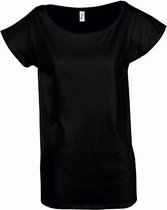 SOLS Dames/dames Marylin Lange Lengte T-Shirt (Diep zwart)