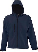 SOLS Heren Replay Hooded Soft Shell Jacket (ademend, winddicht en waterbestendig) (Franse marine)