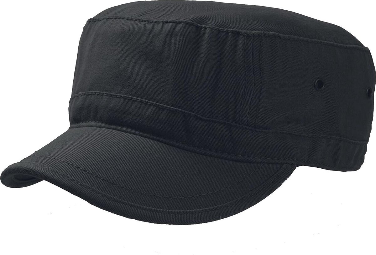 Atlantis Chino Cotton Urban Military Cap (Zwart)