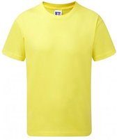 Russell Kinderen/Kinderen Slank T-Shirt met korte mouwen (Geel)