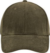 Myrtle Beach Unisex Volwassenen 6 Panel Corduroy Cap (Olijfbruin)