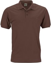 James and Nicholson Hommes Vêtements de travail Polo Pocket Shirt (Marron)