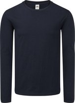 Fruit of the Loom Heren Iconische 150 T-Shirt met lange mouwen (Marine) Maat L