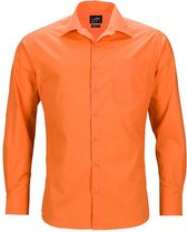 James and Nicholson Heren Longsleeve Zakelijk Shirt (Oranje)