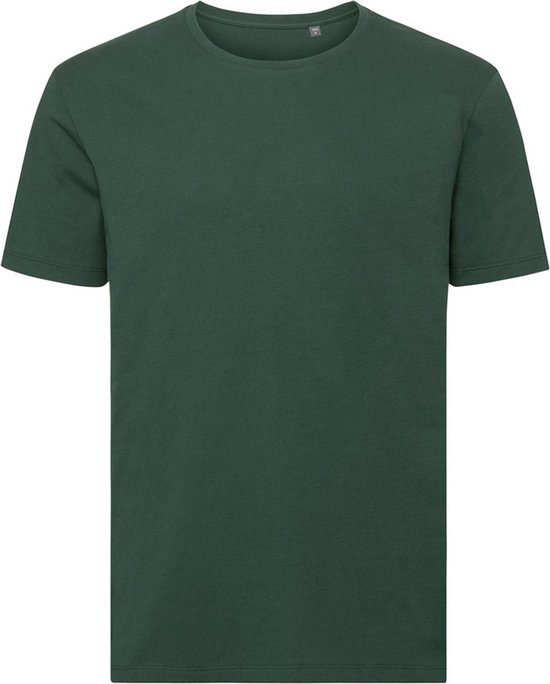 Russell Heren Authentiek Puur Organisch T-Shirt (Fles groen)
