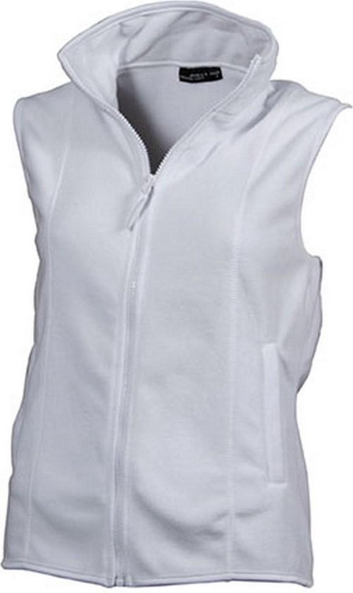 James and Nicholson Vrouwen/dames Microfleece Vest (Wit)