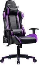 Bobby's Gamingstoel - Game Stoelen - Bureaustoel - Voor Volwassenen - Ergonomisch - Gaming Chair - Zwart - Paars