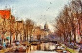 Aluminium Schilderij Gracht in de Ochtend