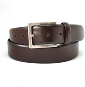 Fana Belts Heren riem leer donkerbruin - handgemaakt - 100% leder - cadeau voor mannen - taillemaat 115 cm