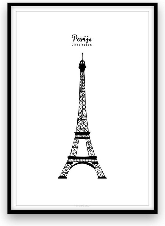 Poster: Parijs - Eiffeltoren - A4 formaat - Paris