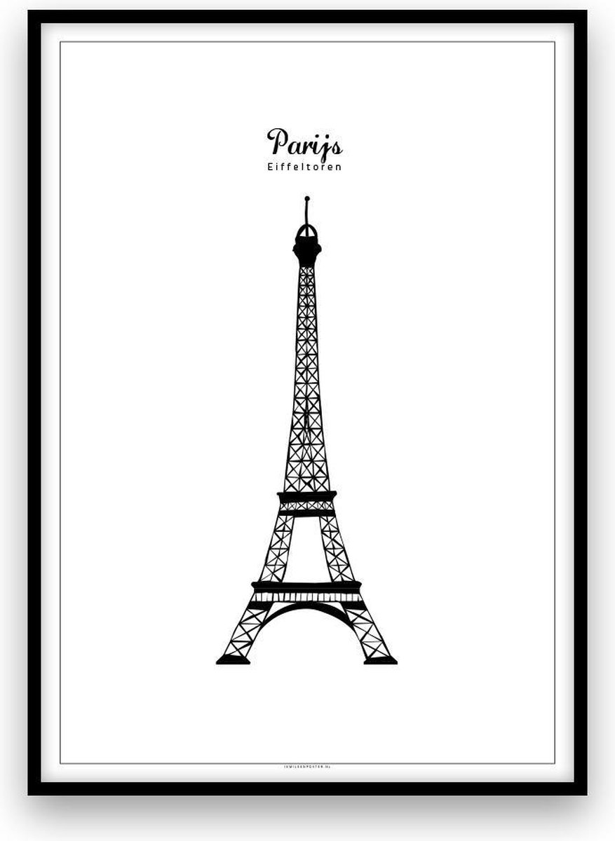 Poster: Parijs - Eiffeltoren - A4 formaat - Paris