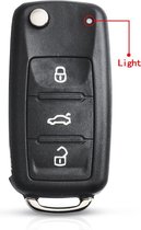 Volkswagen sleutel 3 Knops geschikt voor Volkswagen Golf Passat Tiguan Polo Beetle Jetta,  sleutelbehuizing (nieuw model)