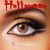 Partylenzen - Spookje Rood - jaarlenzen met lenshouder - kleurlenzen Partylens®