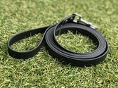 PVC Hondenriem - zwart - 16 mm - 3 meter - met handvat- Hondenlijn - Trainingslijn
