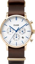 CLUSE Aravis Goudkleurig/Brown Chronograaf horloge  - Bruin
