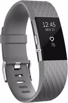 YPCd® Siliconen bandje - Fitbit Charge 2 - Grijs - Small
