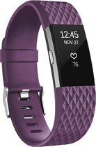 YPCd® Siliconen bandje - Fitbit Charge 2 - Paars - Small