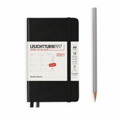Leuchtturm1917 A6 Pocket Weekly Planner 2021 hardcover Black 9x15cm