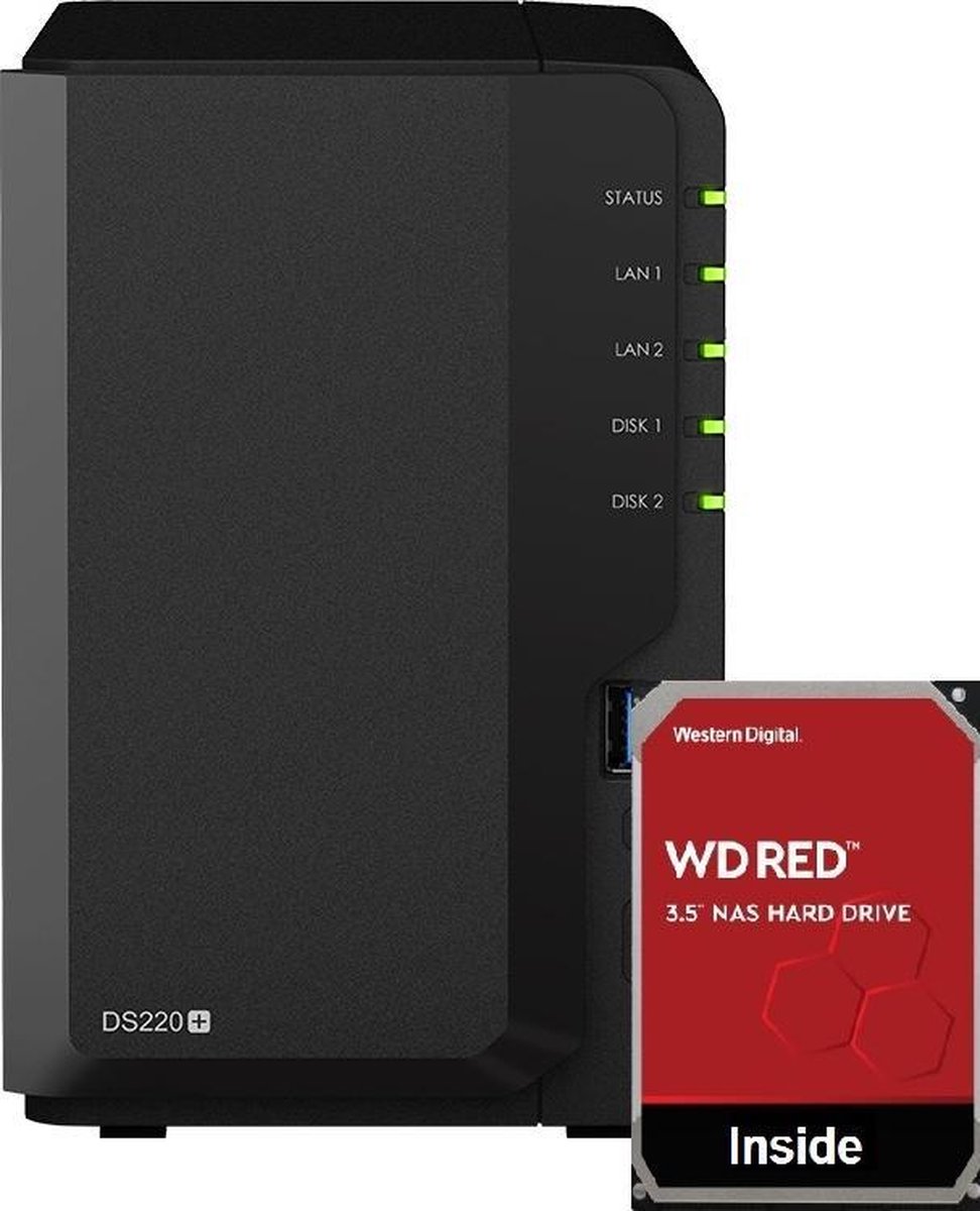 Synology DS220+ RED 4TB 2x 2TB - NAS | bol